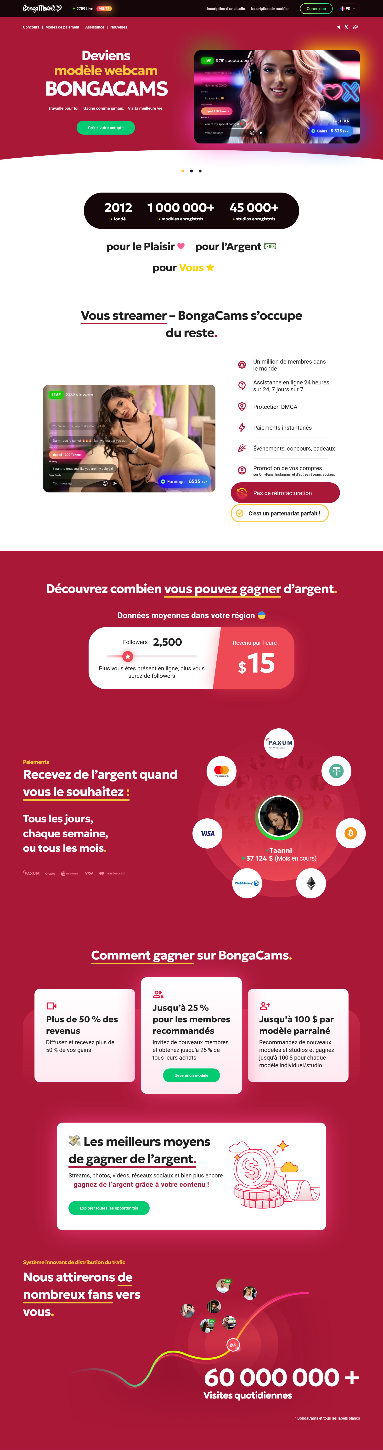 TRAVAILLEZ COMME MODÈLE INTERNET À DOMICILE, AVEC GAINS ÉLEVÉS